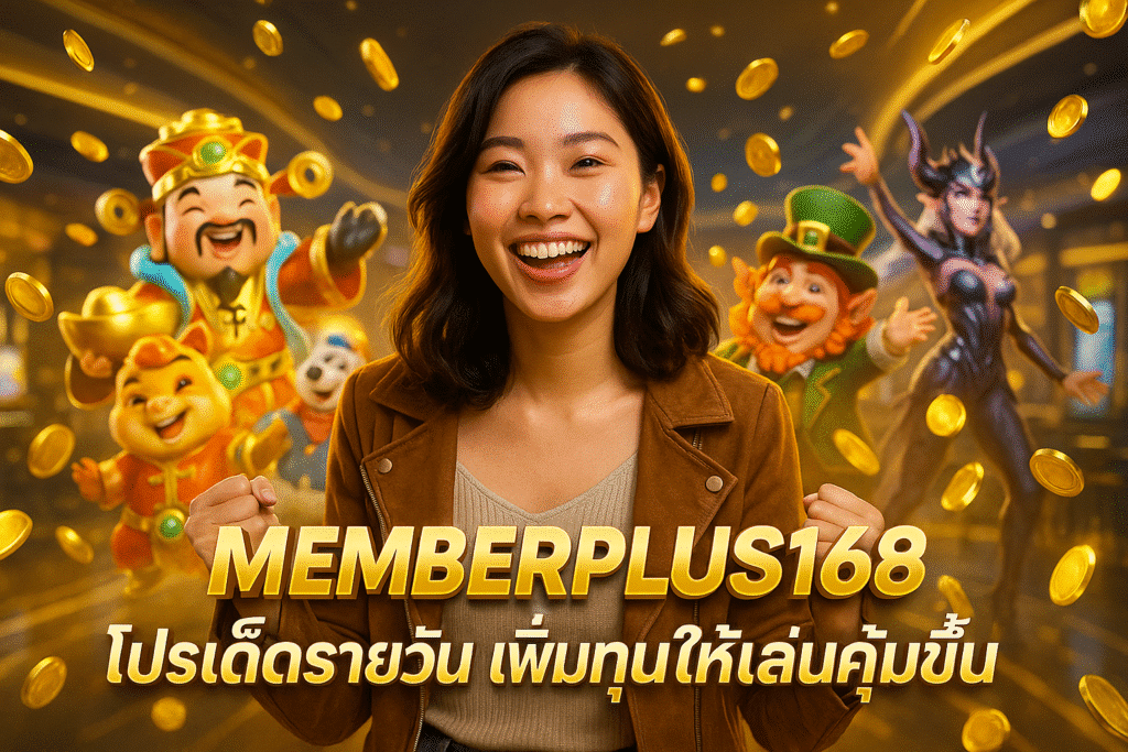 MEMBERPLUS168 โปรเด็ดรายวัน เพิ่มทุนให้เล่นคุ้มขึ้น