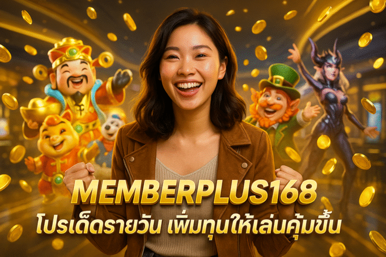 MEMBERPLUS168 โปรเด็ดรายวัน เพิ่มทุนให้เล่นคุ้มขึ้น